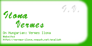 ilona vermes business card